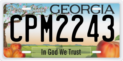 GA license plate CPM2243