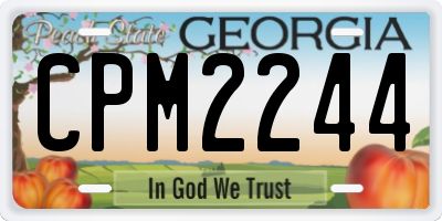 GA license plate CPM2244