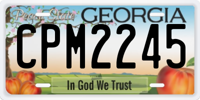 GA license plate CPM2245
