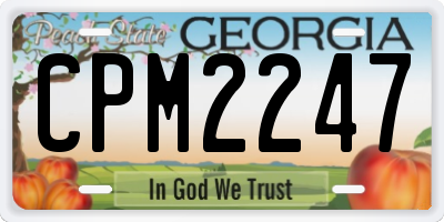 GA license plate CPM2247