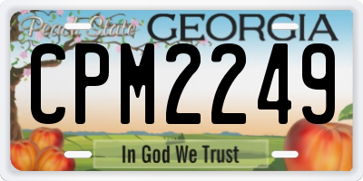 GA license plate CPM2249