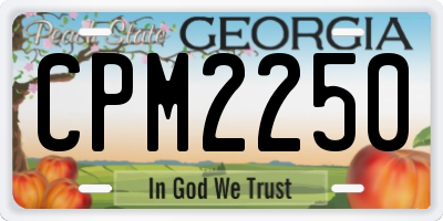 GA license plate CPM2250