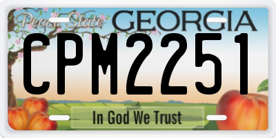 GA license plate CPM2251