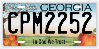 GA license plate CPM2252