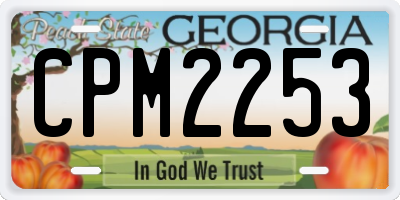 GA license plate CPM2253