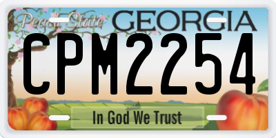 GA license plate CPM2254