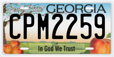GA license plate CPM2259