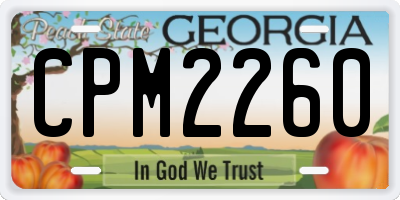 GA license plate CPM2260