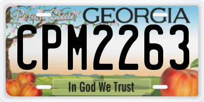 GA license plate CPM2263