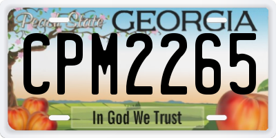 GA license plate CPM2265