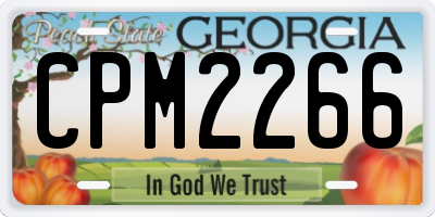 GA license plate CPM2266