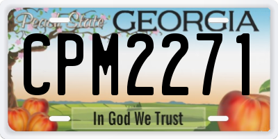 GA license plate CPM2271