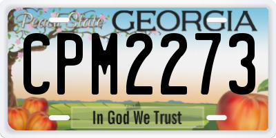 GA license plate CPM2273