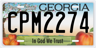 GA license plate CPM2274