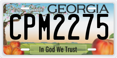 GA license plate CPM2275
