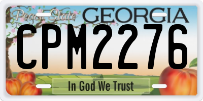GA license plate CPM2276