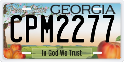 GA license plate CPM2277