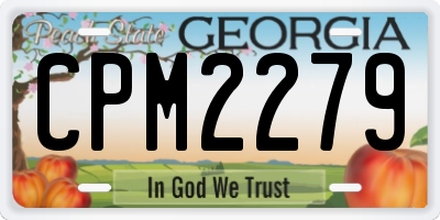 GA license plate CPM2279