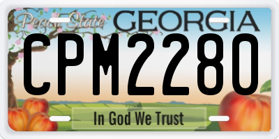 GA license plate CPM2280