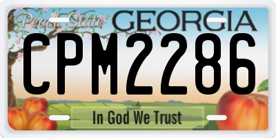 GA license plate CPM2286