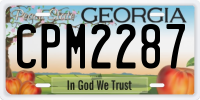 GA license plate CPM2287