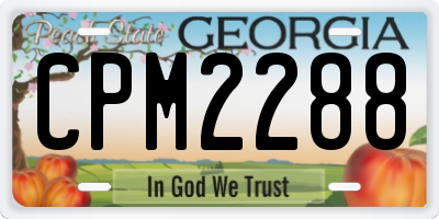 GA license plate CPM2288
