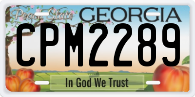GA license plate CPM2289