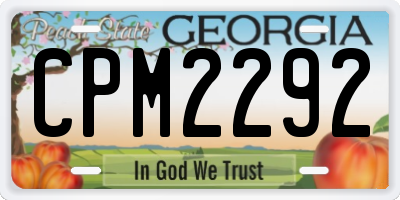 GA license plate CPM2292