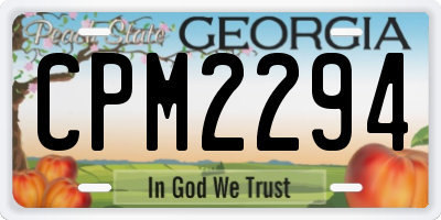 GA license plate CPM2294