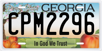 GA license plate CPM2296