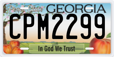 GA license plate CPM2299
