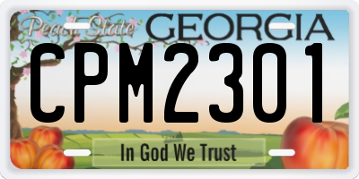 GA license plate CPM2301