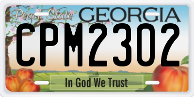 GA license plate CPM2302