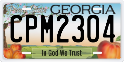 GA license plate CPM2304