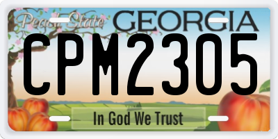 GA license plate CPM2305