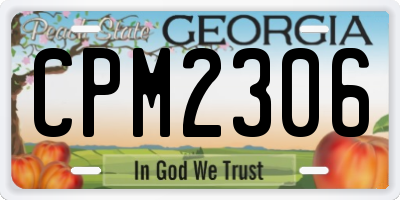 GA license plate CPM2306