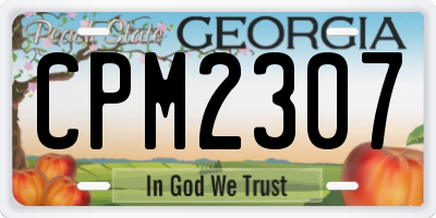 GA license plate CPM2307