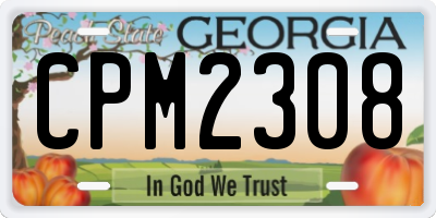GA license plate CPM2308