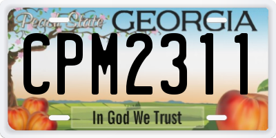 GA license plate CPM2311