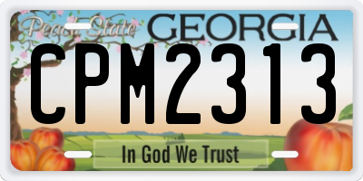 GA license plate CPM2313