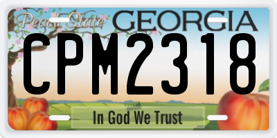 GA license plate CPM2318