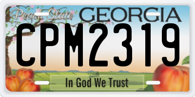 GA license plate CPM2319
