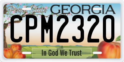 GA license plate CPM2320