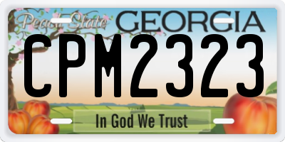 GA license plate CPM2323