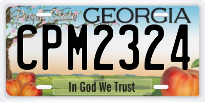 GA license plate CPM2324