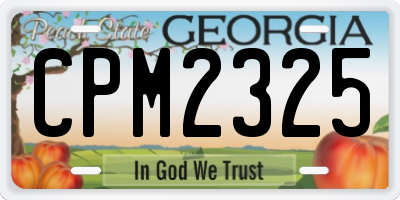 GA license plate CPM2325