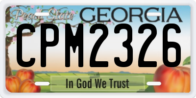 GA license plate CPM2326