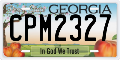 GA license plate CPM2327