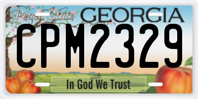 GA license plate CPM2329