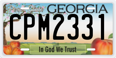 GA license plate CPM2331